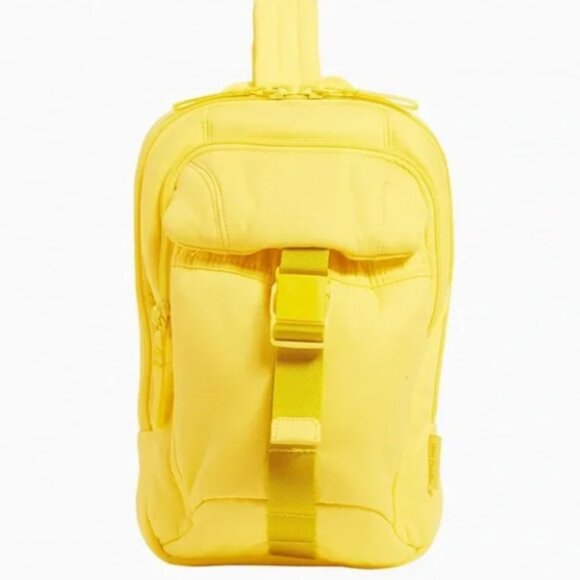 Vera Bradley Women's Recycled Cotton Utility Sling Backpack, Citronella Yellow - Picture 1 of 11
